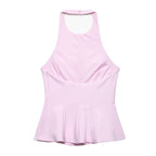 Women's Short Skirt Hem Stretch Vest