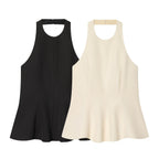 Women's Short Skirt Hem Stretch Vest