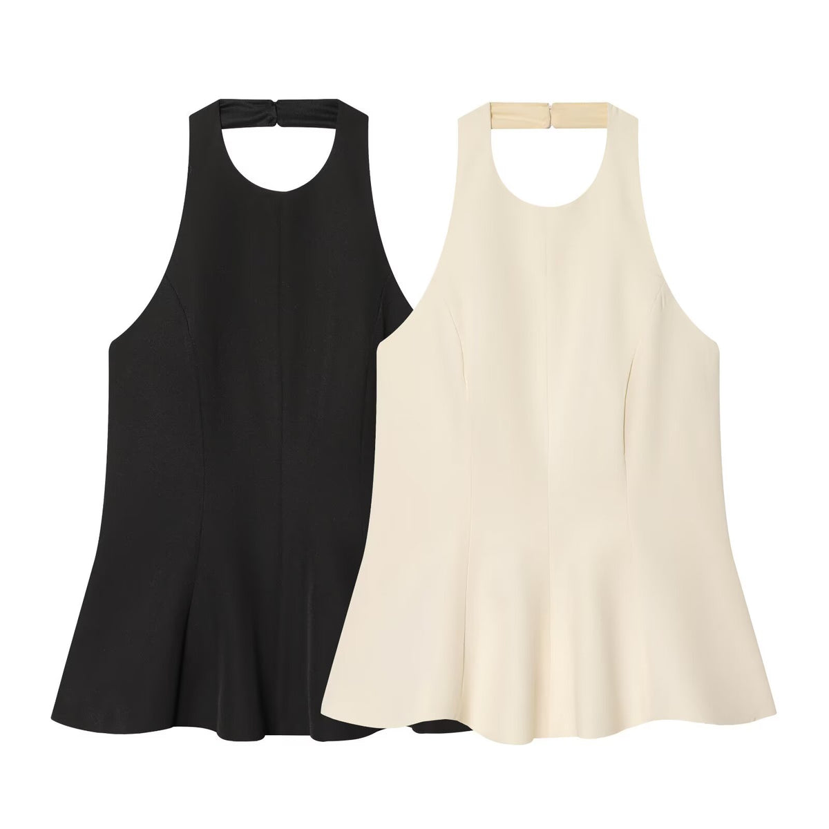 Women's Short Skirt Hem Stretch Vest