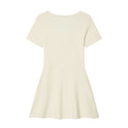 Women's Women Design Side Slit Knitted Short Sleeve Top