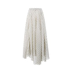 Plaid Asymmetric High-Waist Maxi Skirt