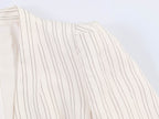 Spring Women Street Striped Hem Blazer