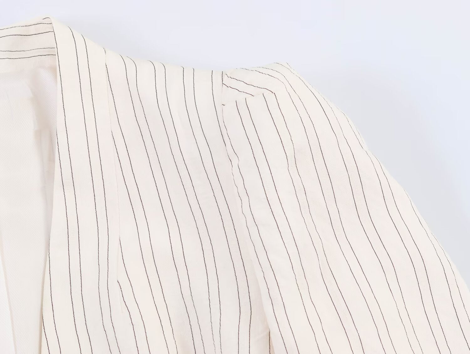 Spring Women Street Striped Hem Blazer