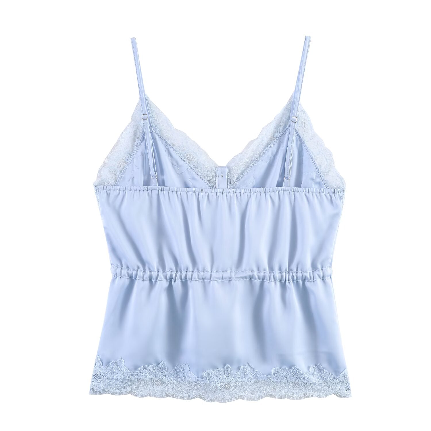 Women's Lace-Trim Satin Camisole – V-Neck