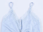 Women's Lace-Trim Satin Camisole – V-Neck