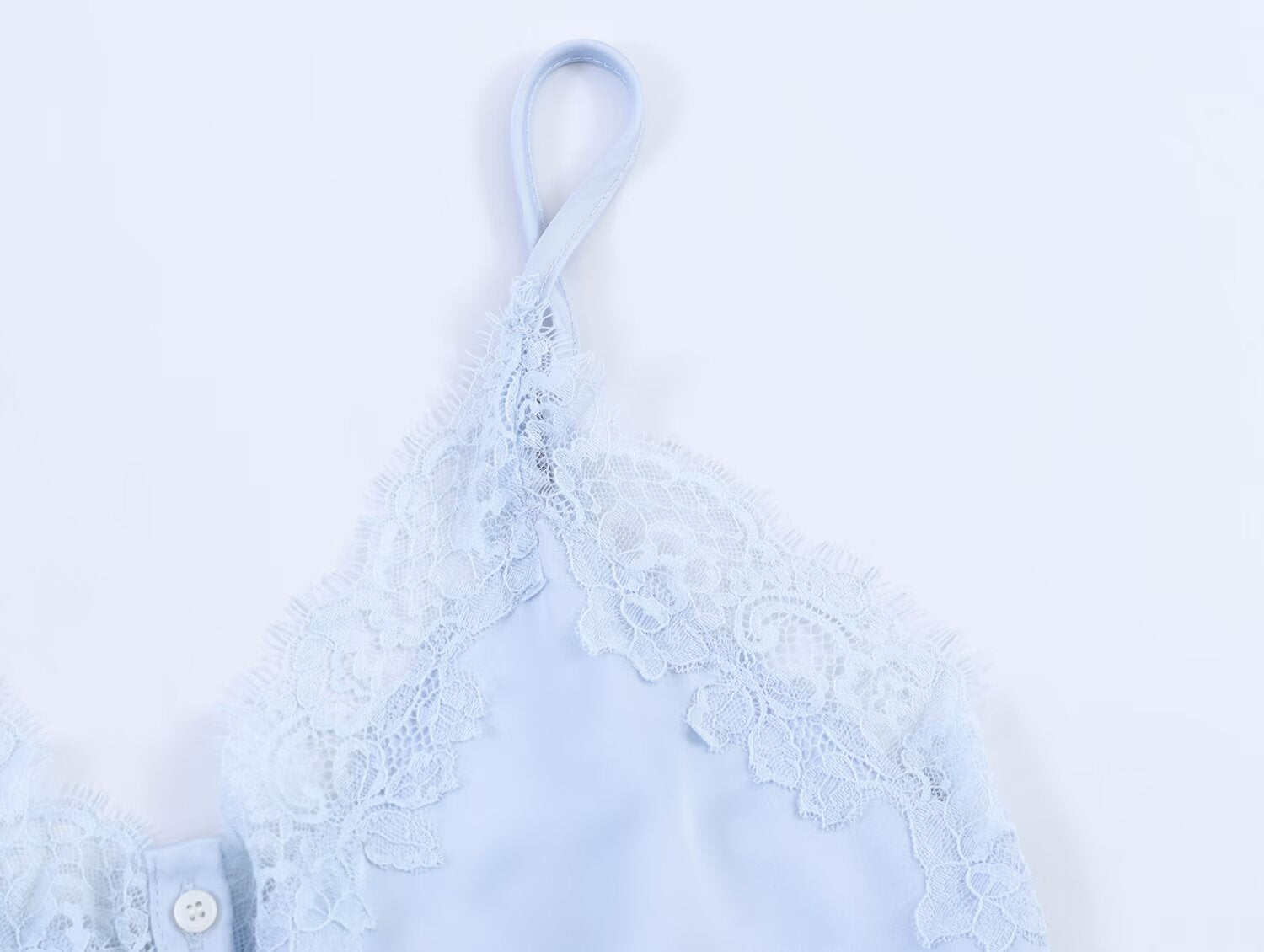 Women's Lace-Trim Satin Camisole – V-Neck