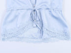 Women's Lace-Trim Satin Camisole – V-Neck
