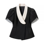 Spring Women Sexy Sexy Short Sleeve Slim Top Short Skirt