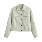Women Clothing Summer Collared Short Coat Waist Skinny Pant