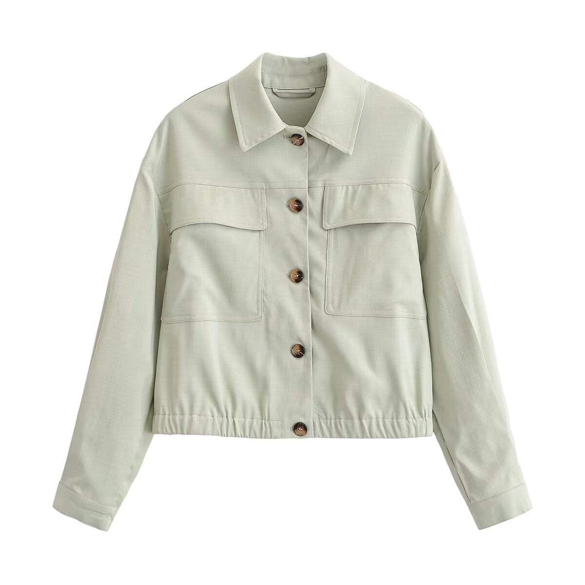 Women Clothing Summer Collared Short Coat Waist Skinny Pant