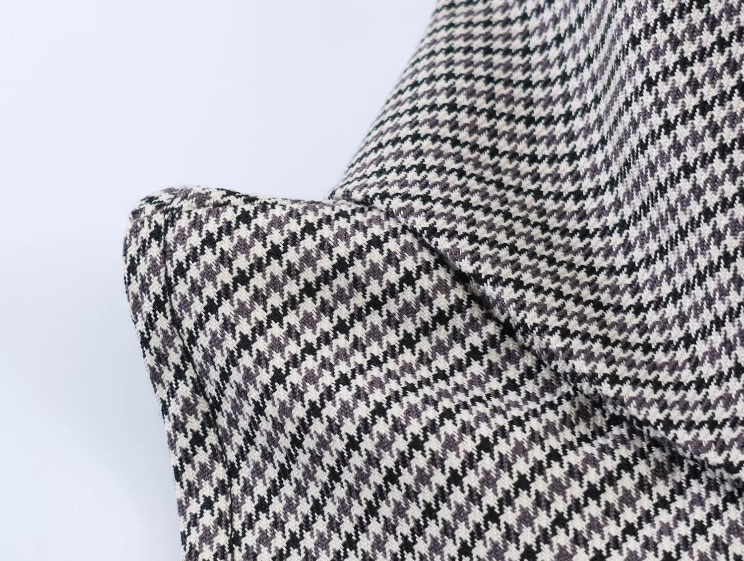 Women's Women Clothing Houndstooth Asymmetric Hem Lace Top Small Vest