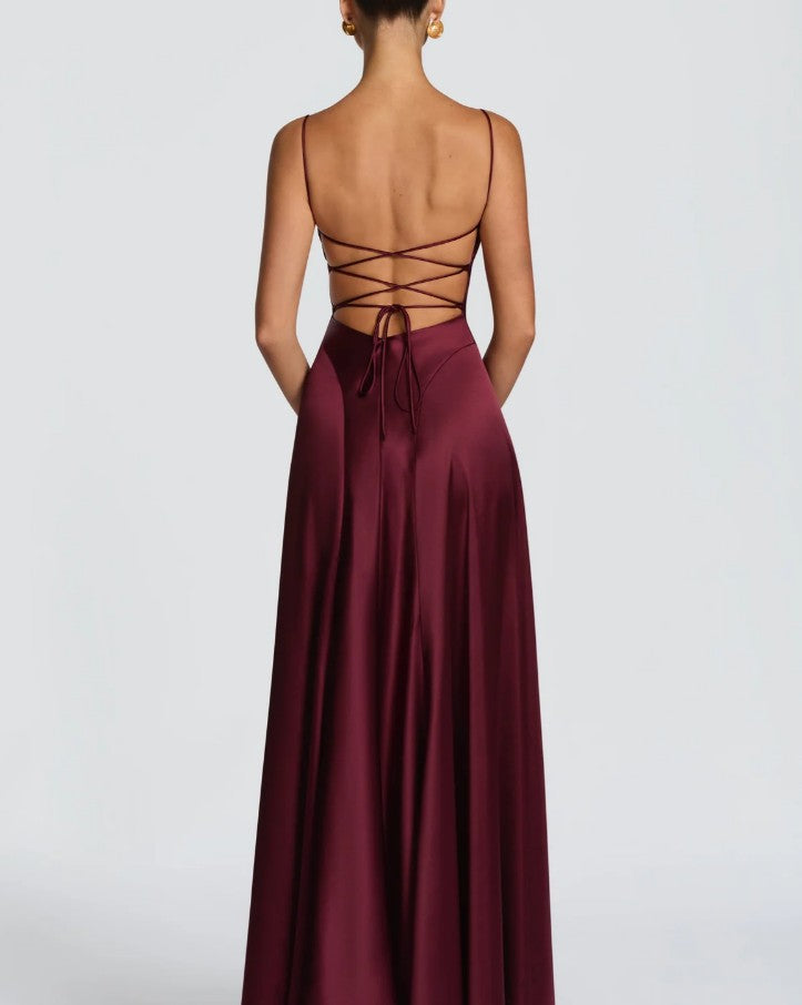Women's Lace Backless Dress