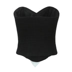 Women's White Collared Vest Top
