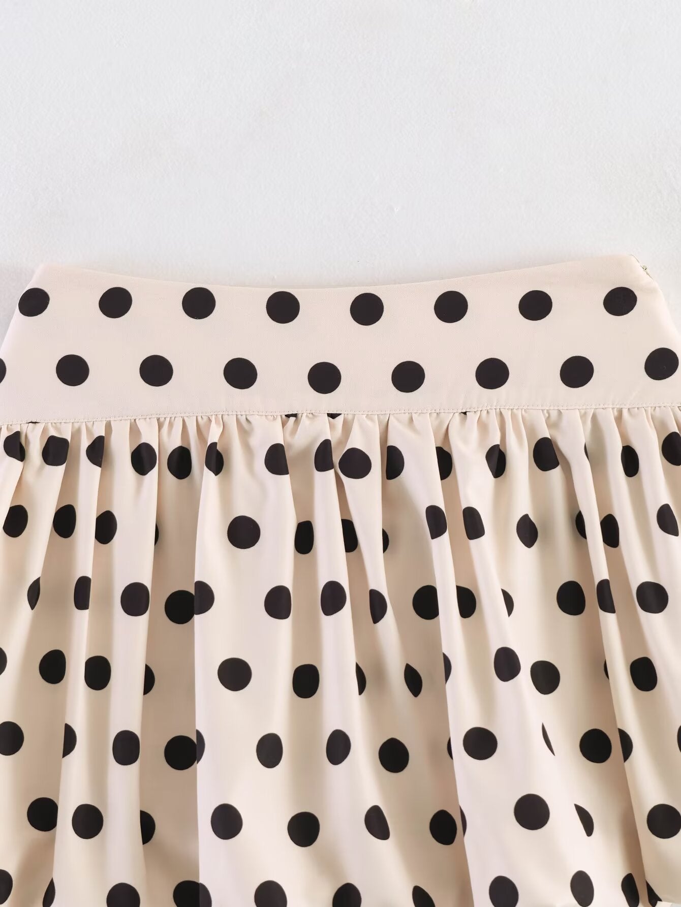 Polka-Dot High-Waist A-Line Skort