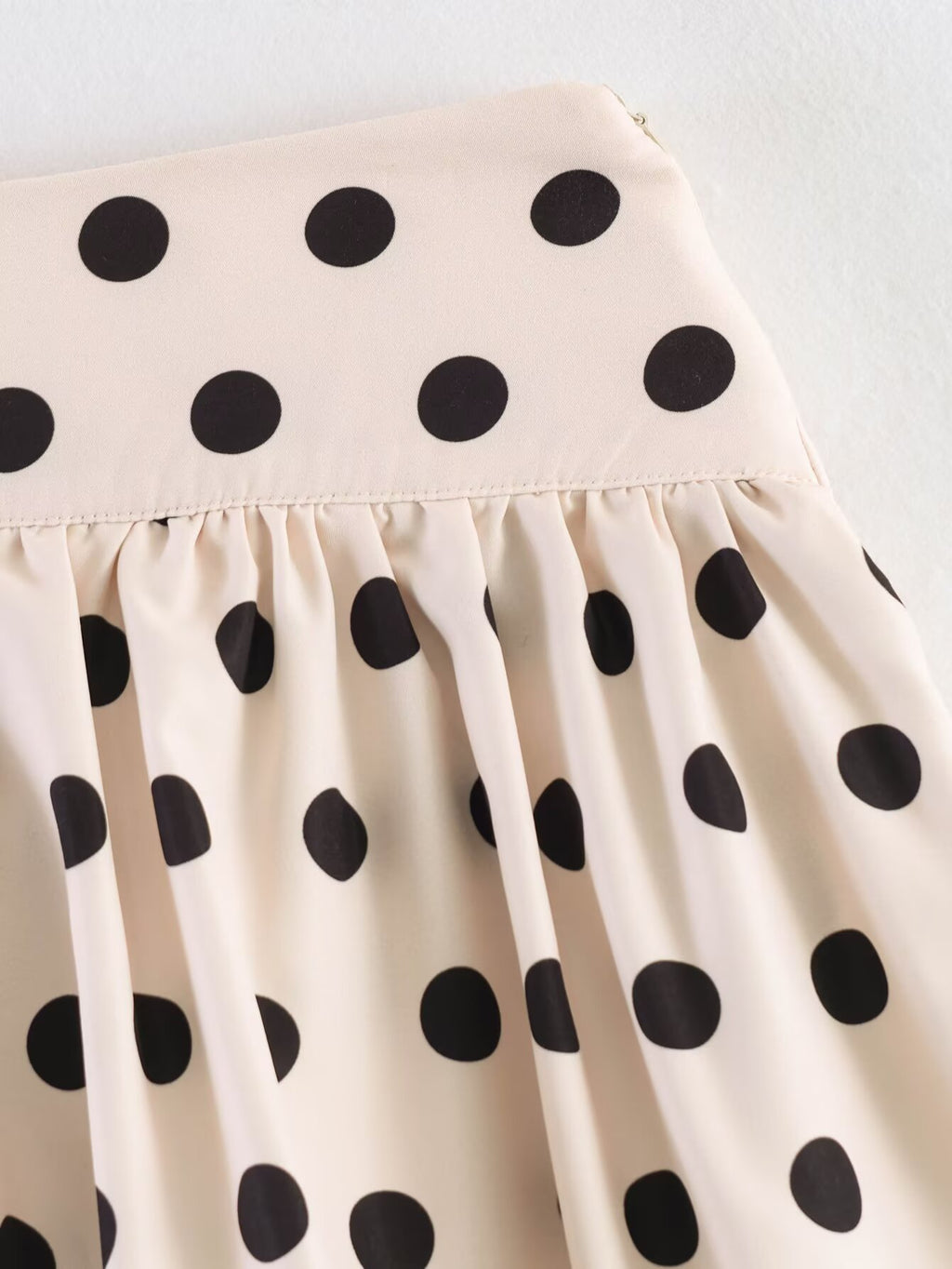 Polka-Dot High-Waist A-Line Skort