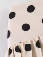 Polka-Dot High-Waist A-Line Skort