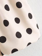 Polka-Dot High-Waist A-Line Skort
