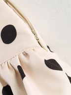 Polka-Dot High-Waist A-Line Skort