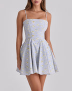 Women's at Blue Printing A line Mini Sundress