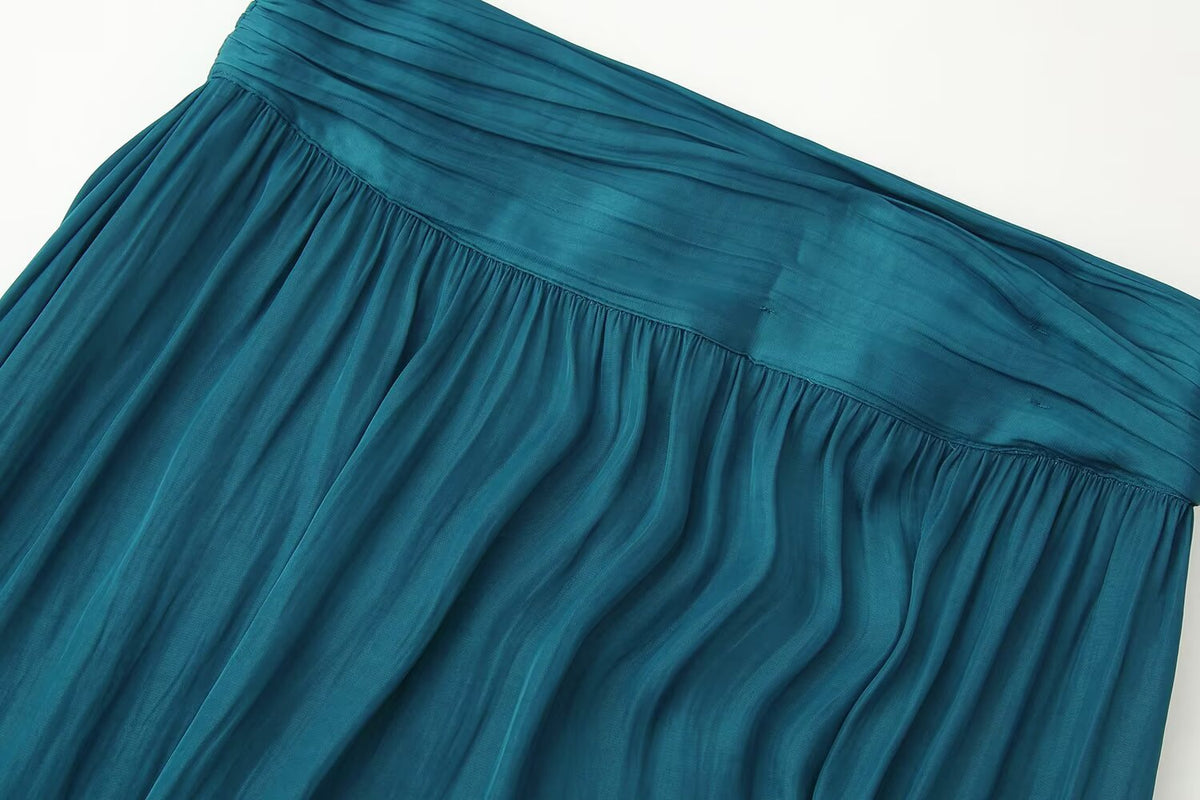 Women's Silk Satin Textured Skirt