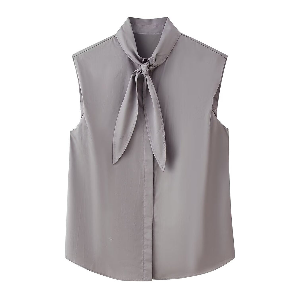 Women's Loose Striped Bow Shirt