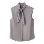Women's Loose Striped Bow Shirt