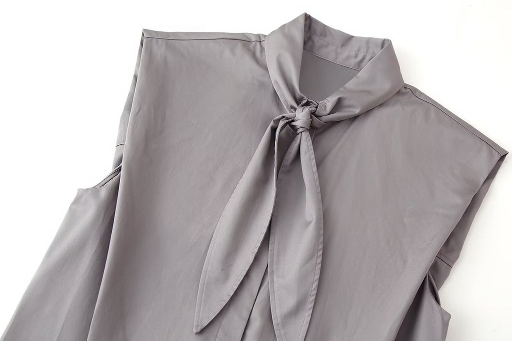 Women's Loose Striped Bow Shirt
