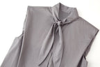 Women's Loose Striped Bow Shirt