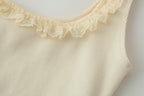 Women's Rib Laminated Decoration Top