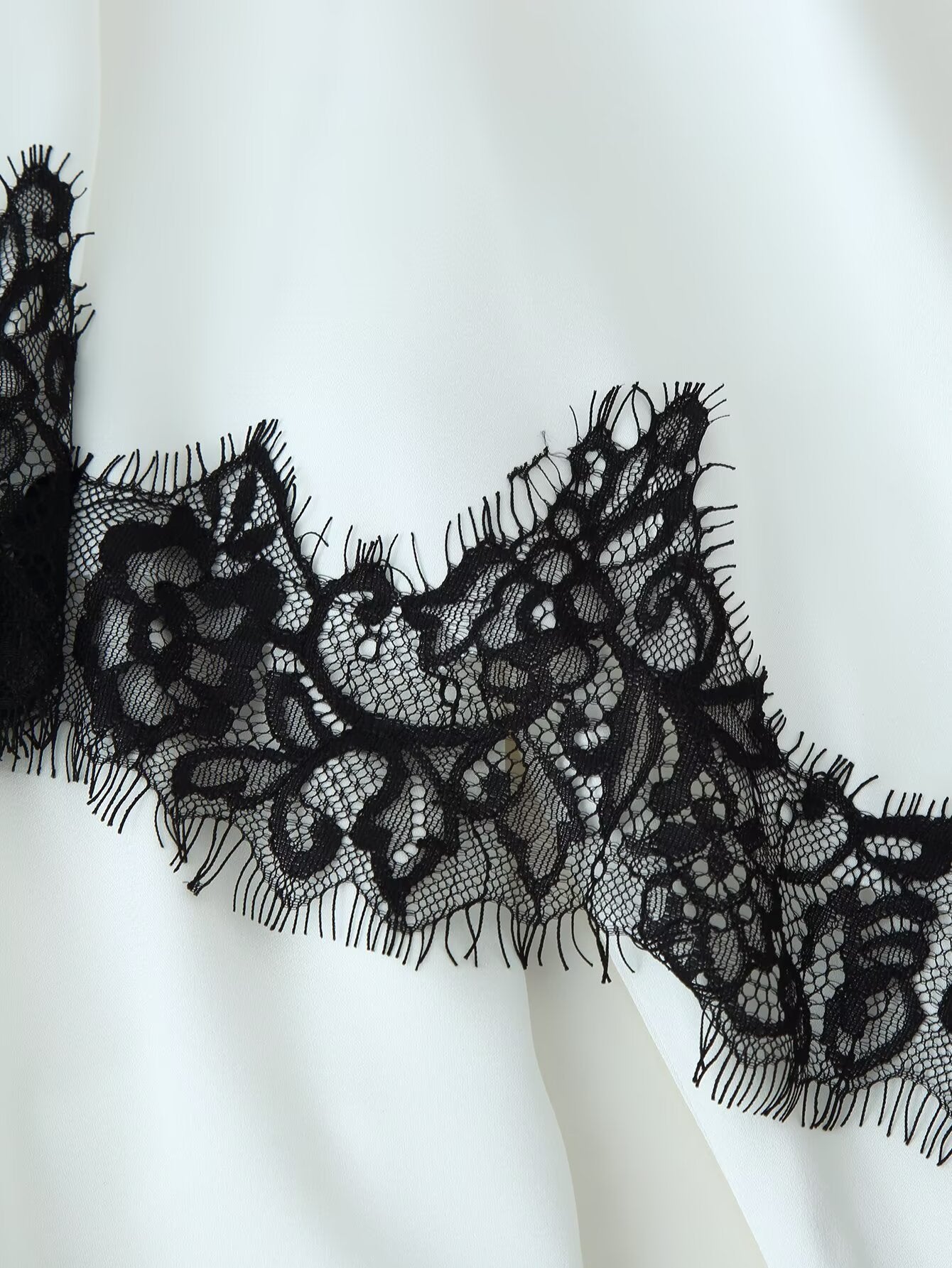 Women's Women Clothing Elegant Lace Stitching Satin Long Sleeve T Shirt Shawl All Matching Top