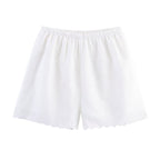 Women Clothing Simple Jacquard Embroidered Shirt Shorts Two Piece Set