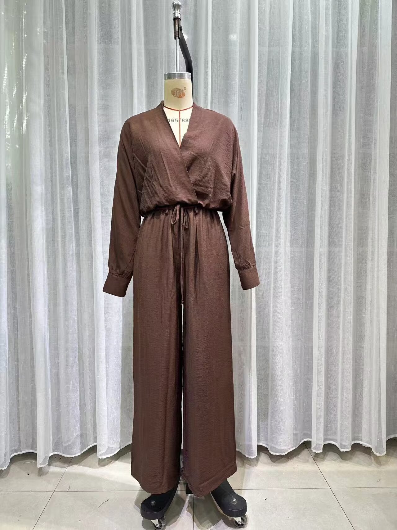 Women Clothing Fashionable All Match Shirt Wide Leg Pants Suit