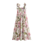 Women's Printed Lace-Up Dress