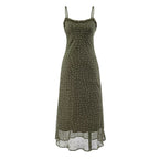 Seaside Vacation Polka Dot Spaghetti Straps Dress