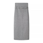 Women Clothing Summer Office Graceful Gray Sequin Sling Suit