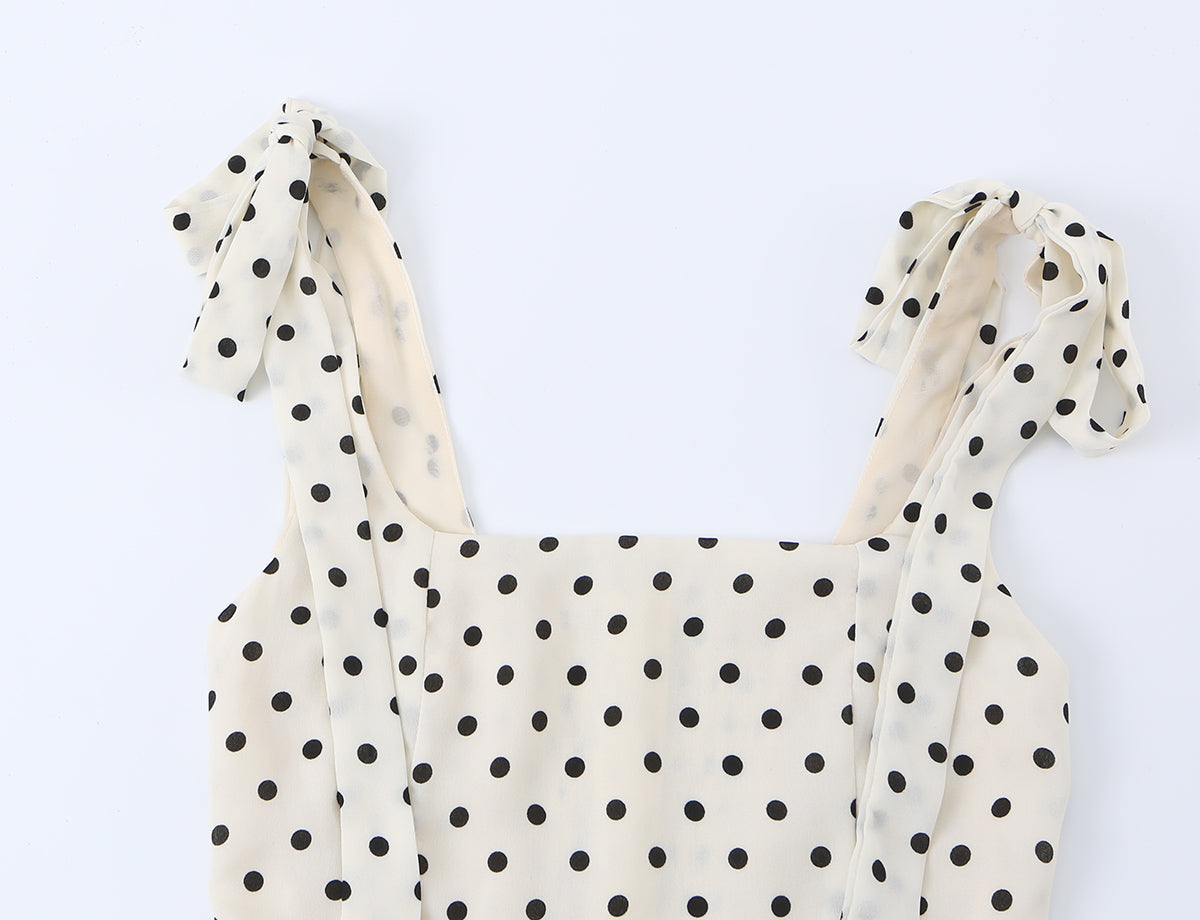 Women's Lace Polka Dot Dress