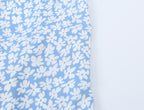 French Minority Vacation Floral Print Back Cut Lace up Bow Suspender Women Summer