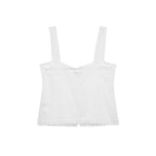 Women's Women Clothing Summer Sexy Embroidered Strap Sleeveless Top