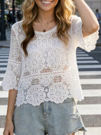 Women's Crochet Lace Sun Protective Knitted Cover Up