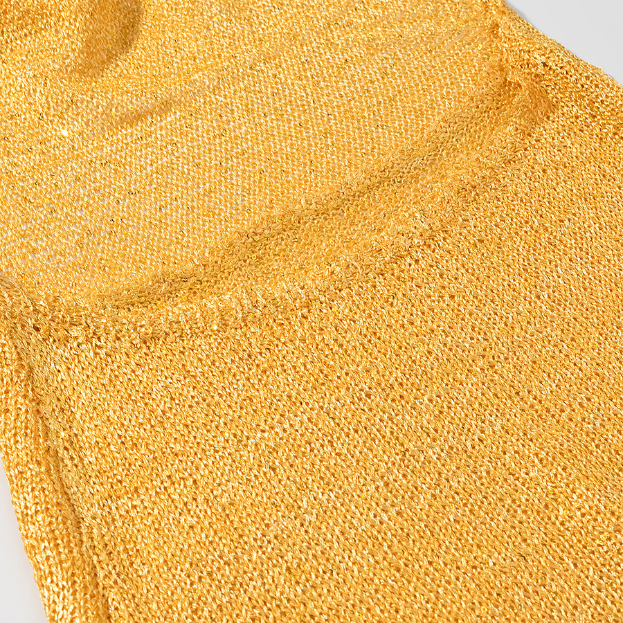 Women's Glitter Knit Halter Backless Bodycon Dress