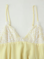 V-Neck Lace Sleeveless A-Line Mini Dress