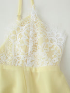 V-Neck Lace Sleeveless A-Line Mini Dress