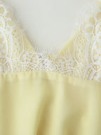V-Neck Lace Sleeveless A-Line Mini Dress