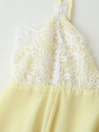 V-Neck Lace Sleeveless A-Line Mini Dress
