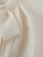 Women's Super Fairy Bow Elegant Chiffon Transparent Cape Shirt