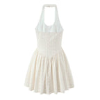 Women's Floral Cotton Halter Dress