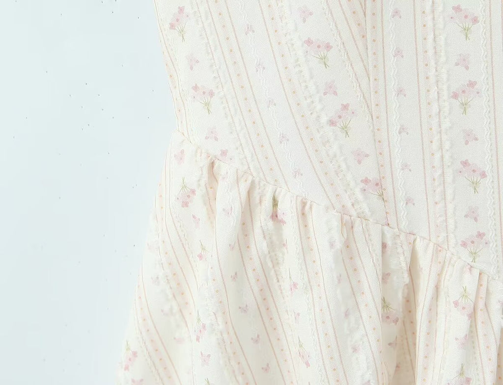 Women's Floral Cotton Halter Dress