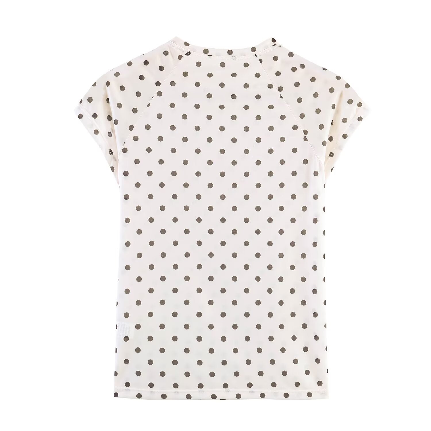 Women’s Retro Polka Dot Fitted T-Shirt