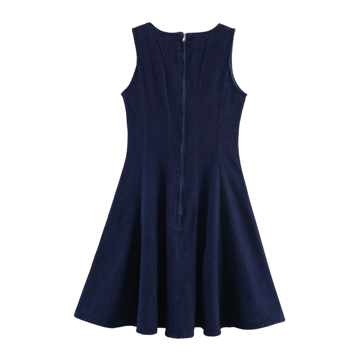Round-Neck Sleeveless Slim Dress