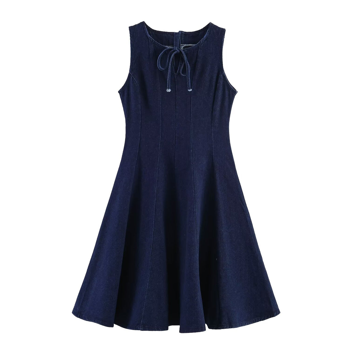 Round-Neck Sleeveless Slim Dress